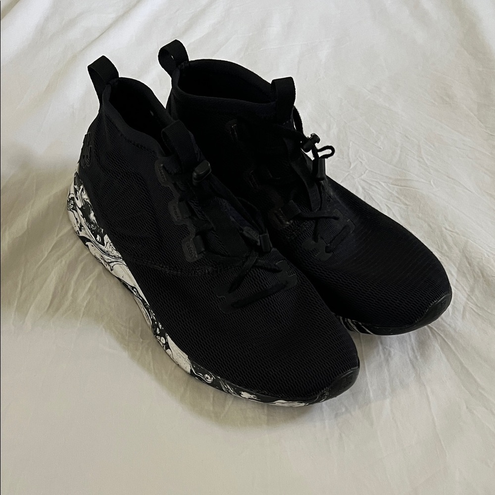 New Balance Black Sneakers with Artistic Sole